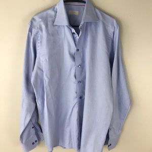 Eton 16.5 mens Blue dress shirt